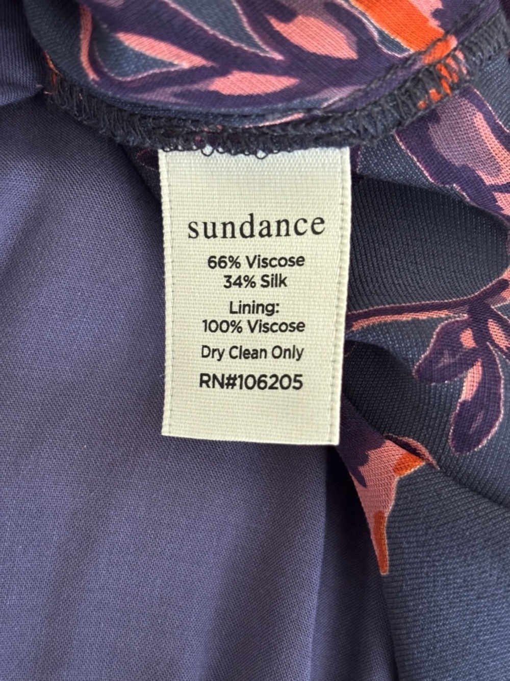 Sundance Blue Floral Burnout Velvet Silk Blend Blouse Medium Bohemian - Picture 7 of 7